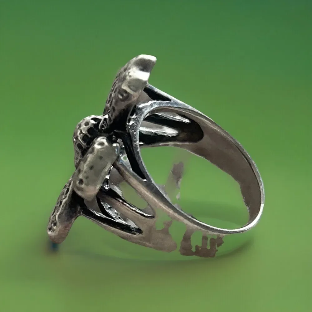 Silpada Textured Silver Floral Ring Sterlibg Silver - Picture 2 of 6
